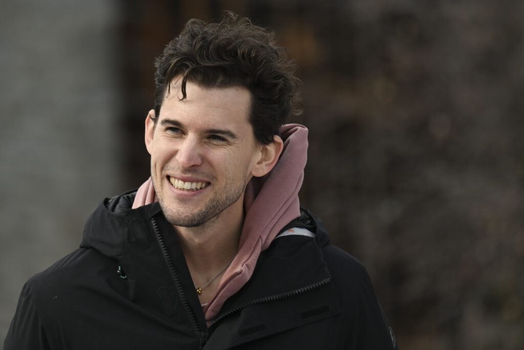 Dominic Thiem pictured at the Alpine World Ski Championships in 2025