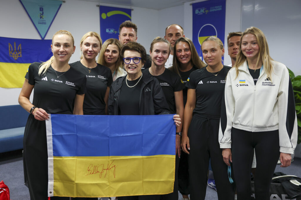 Team Ukraine pictured at the 2025 Billie Jean King Cup Finals