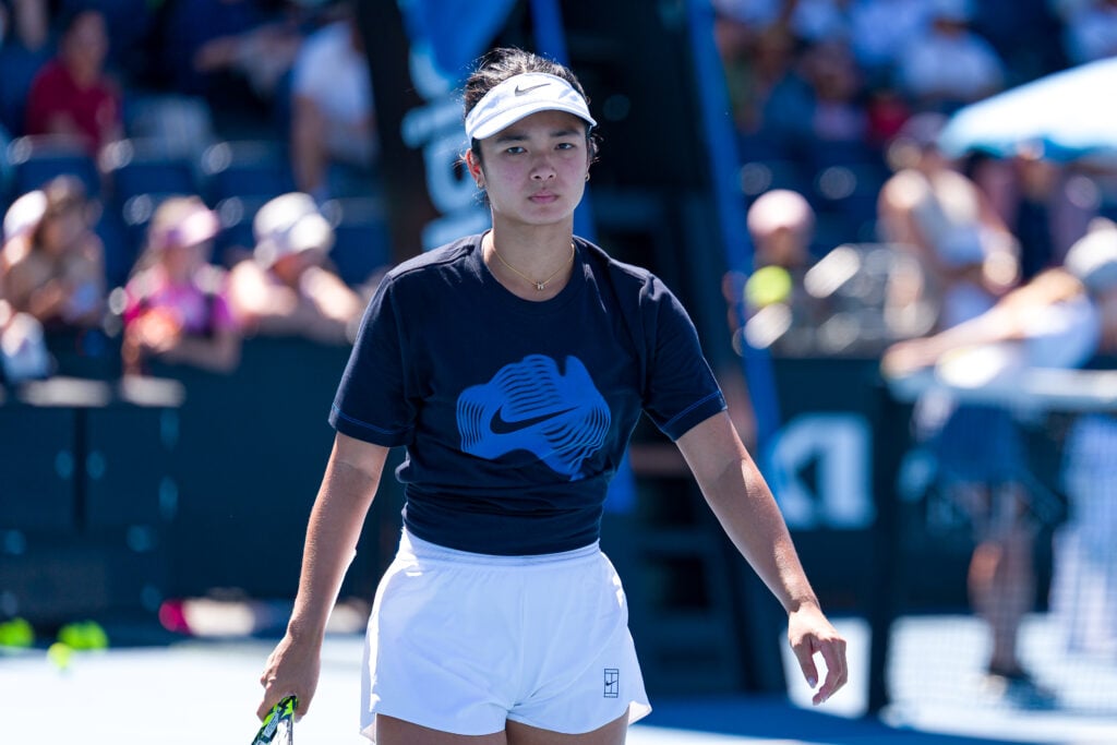 Alex Eala pictured at the 2026 Australian Open