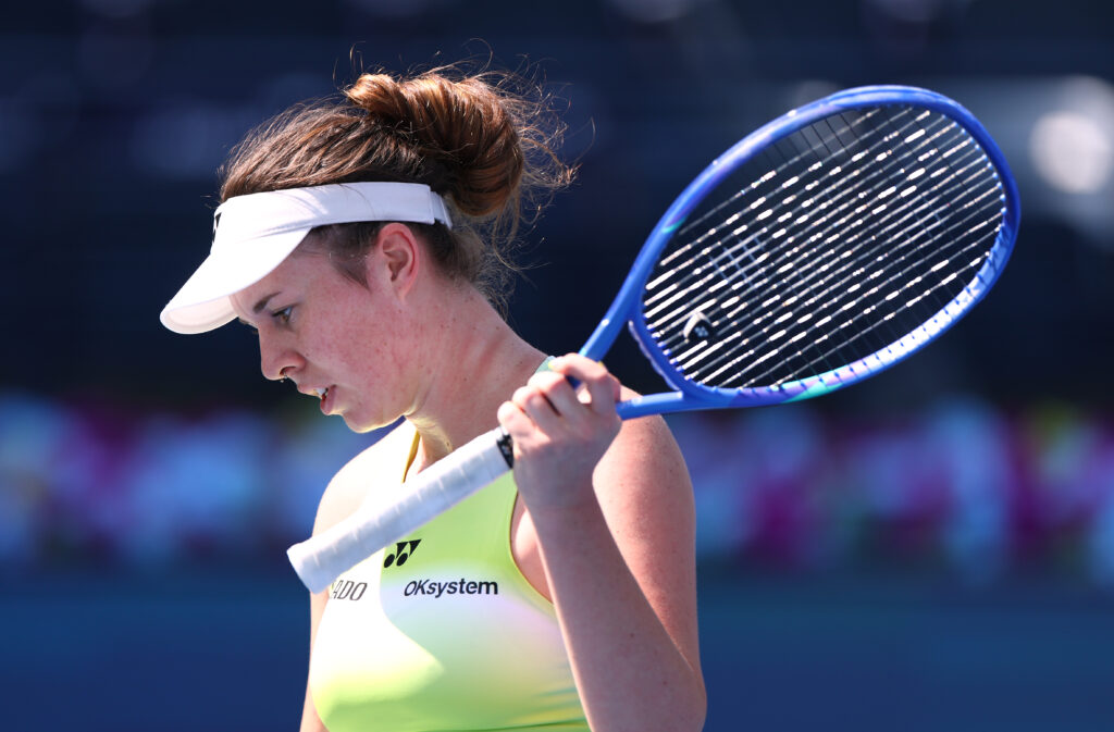 Linda Noskova pictured at the 2026 Dubai Tennis Championships