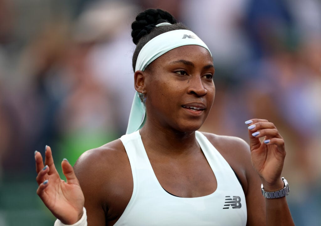 Coco Gauff pictured at Indian Wells in 2026