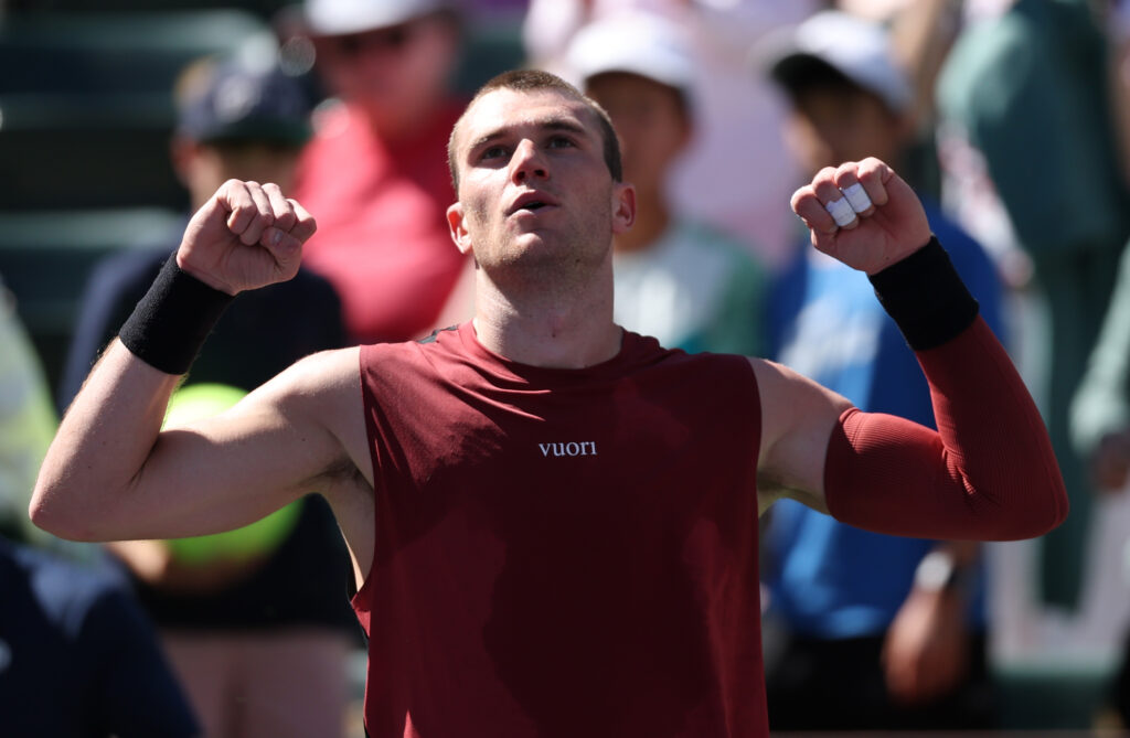 Jack Draper celebrates at Indian Wells in 2026