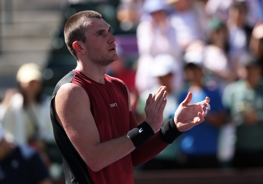 Jack Draper celebrates at Indian Wells in 2026