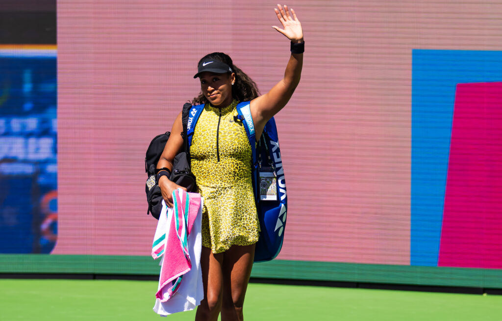 Naomi Osaka walks off court after losing to Aryna Sabalenka at Indian Wells