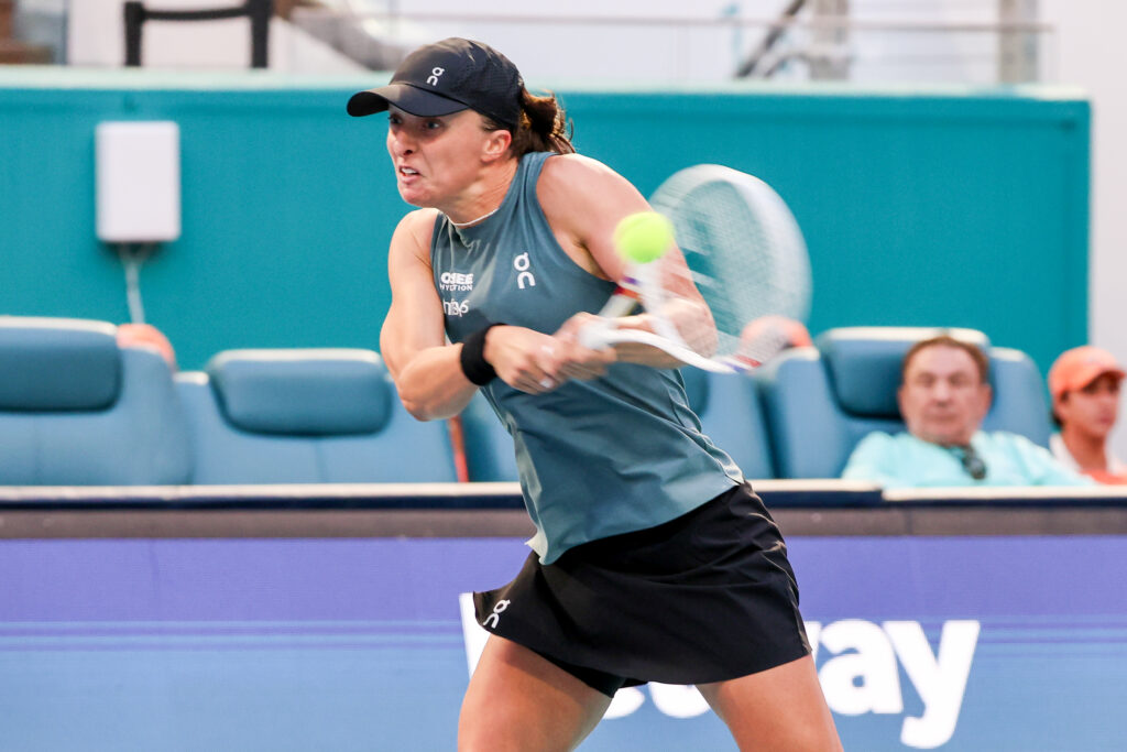 Iga Swiatek during WTA tennis tournament Miami Open in Miami, USA, on March 19, 2026
