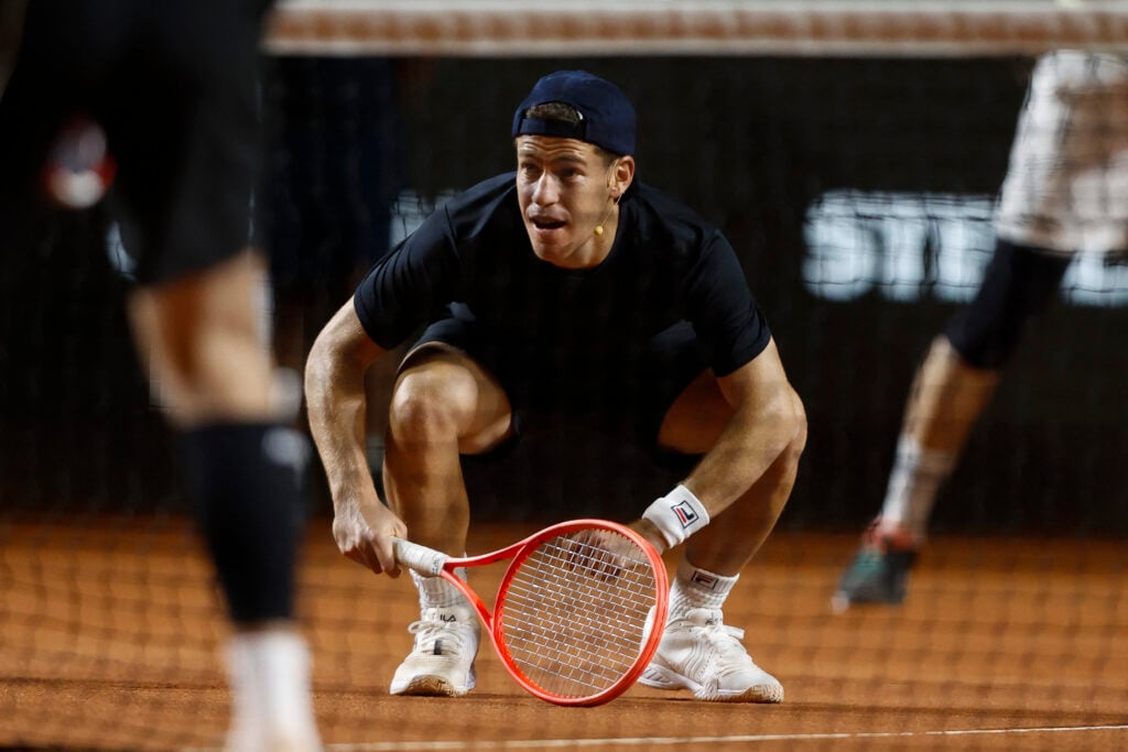 Diego Schwartzman pictured during an exhibition match in 2026