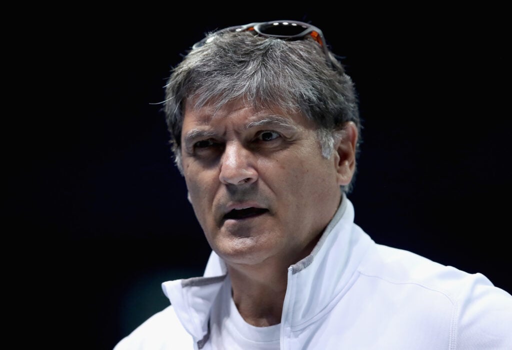 Toni Nadal, coach of Rafael Nadal of Spain looks on during a training session prior to the Nitto ATP World Tour Finals at O2 Arena on November 10, 2017 in London, England.