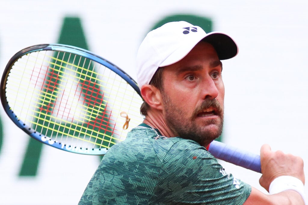 Steve Johnson pictured at the 2022 French Open