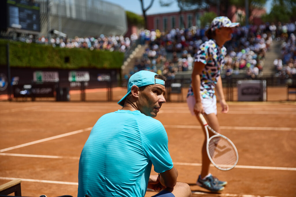 Iga Swiatek and Rafael Nadal pictured together at the 2022 Italian Open