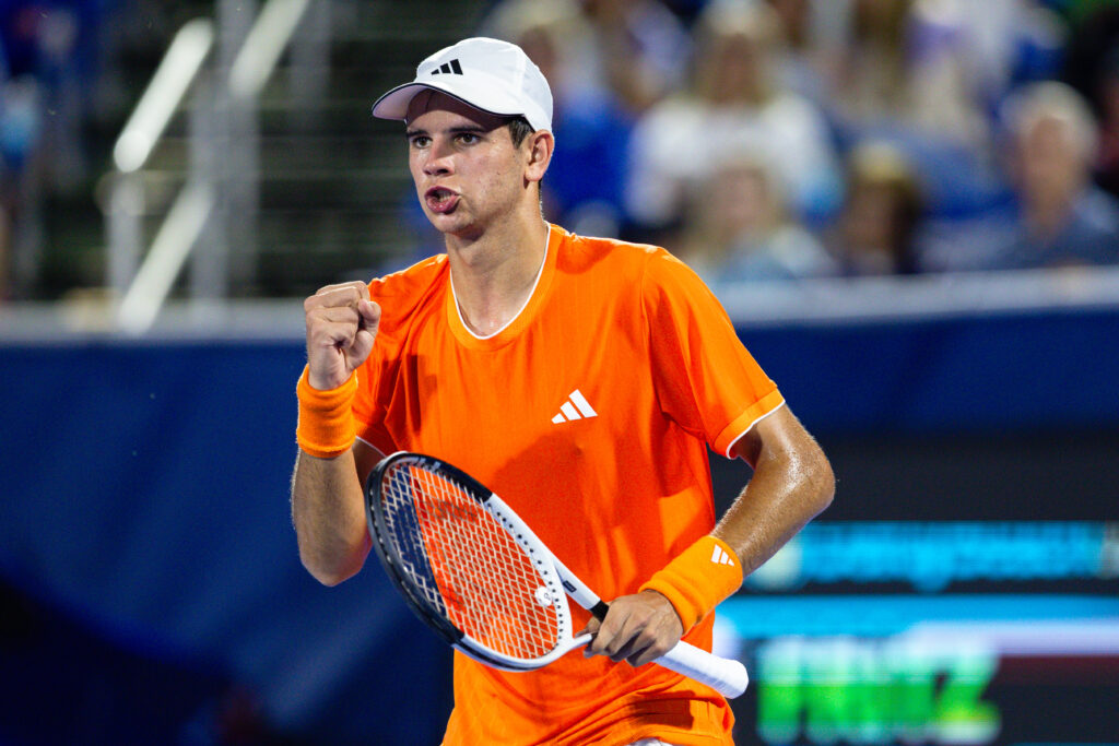 2026 Delray Beach Open - Day 4 - Taylor Fritz Of USA v Rafael Jodar Of Spain