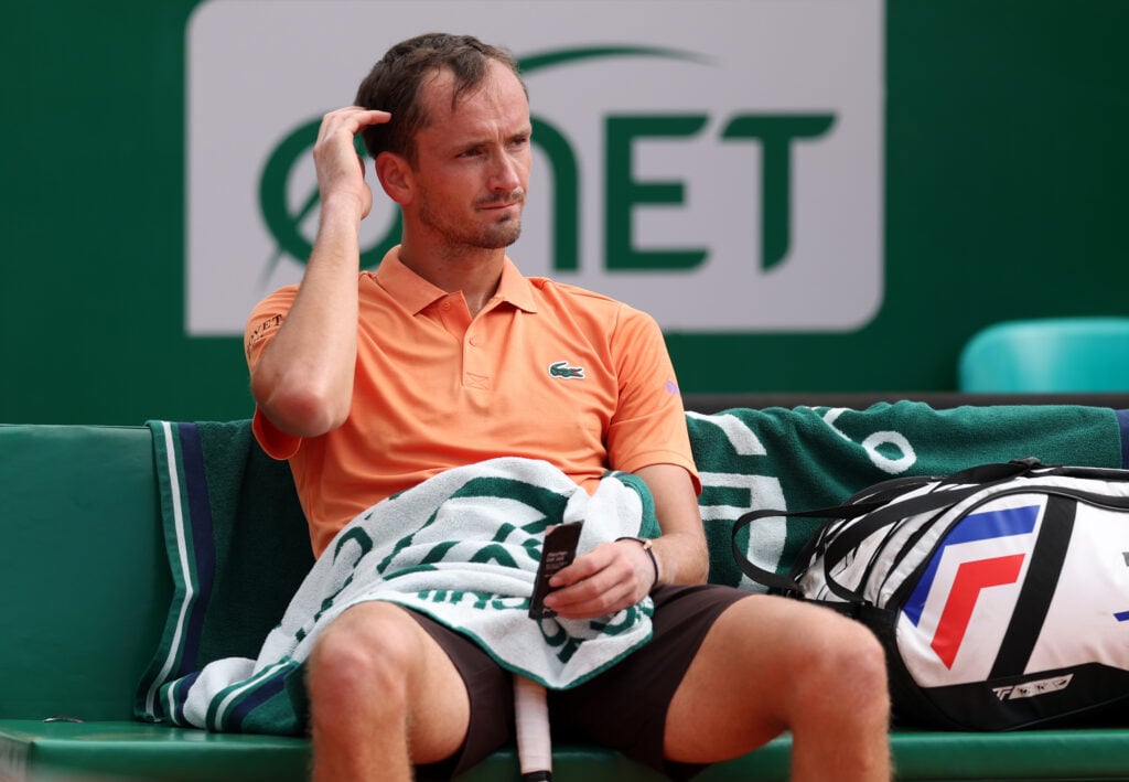 Daniil Medvedev pictured at the 2026 Monte Carlo Masters