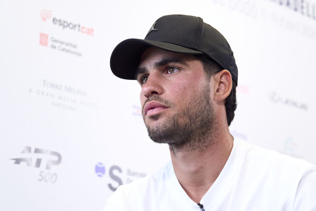 Carlos Alcaraz pictured at the 2026 Barcelona Open