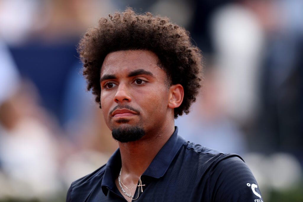 Arthur Fils of France looks on against Rafael Jodar of Spain in the Men's Singles Semi-Final during day six of the Barcelona Open at Real Club De Tenis Barcelona on April 18, 2026 in Barcelona, Spain.