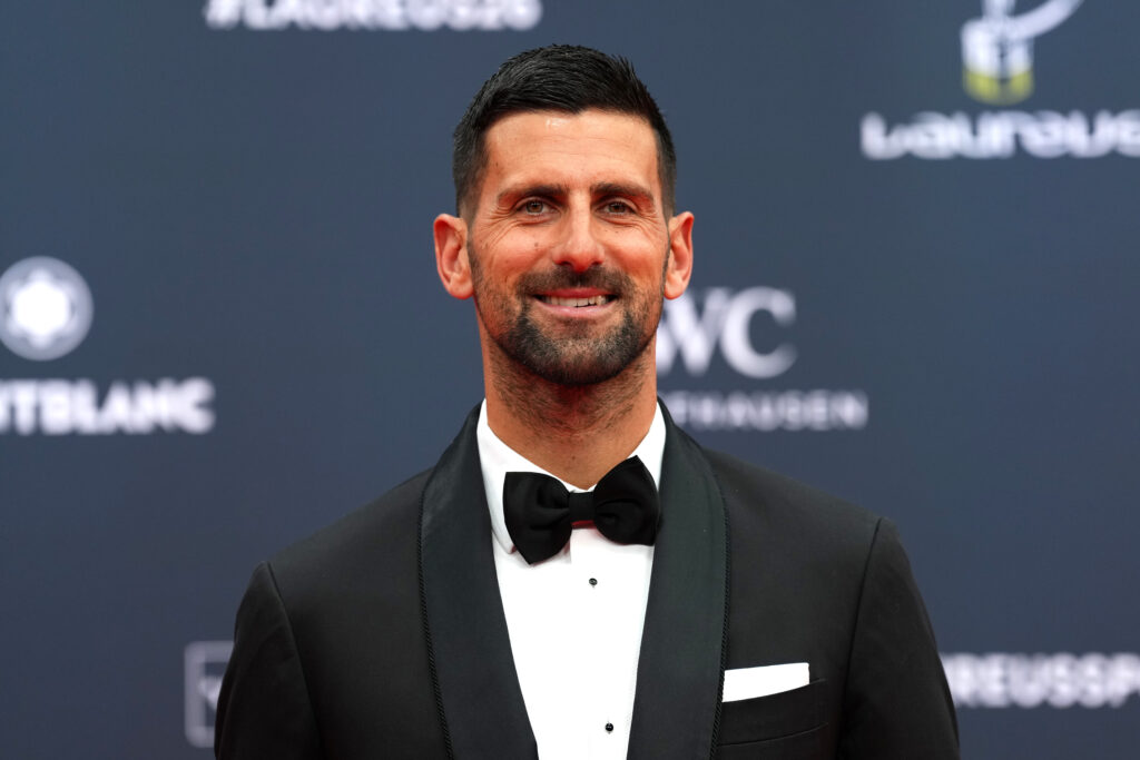 Novak Djokovic pictured at the 2026 Laureus Sports Awards