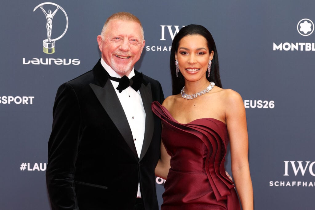 Laureus Academy Member, German Tennis Player Boris Becker and Lilian de Carvalho Monteiro attend attend the Laureus World Sports Awards 2026 at Cibeles Palace on April 20, 2026 in Madrid, Spain.