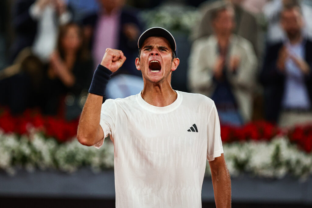 Rafael Jodar celebrates at the 2026 Madrid Open