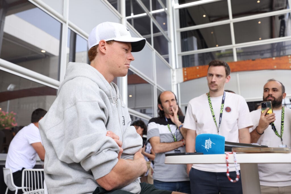 Jannik Sinner of Italy attends his press conference during the Media Day for the Mutua Madrid Open 2026, ATP Masters 1000 and WTA 1000, at La Caja Magica on April 21, 2026 in Madrid, Spain.