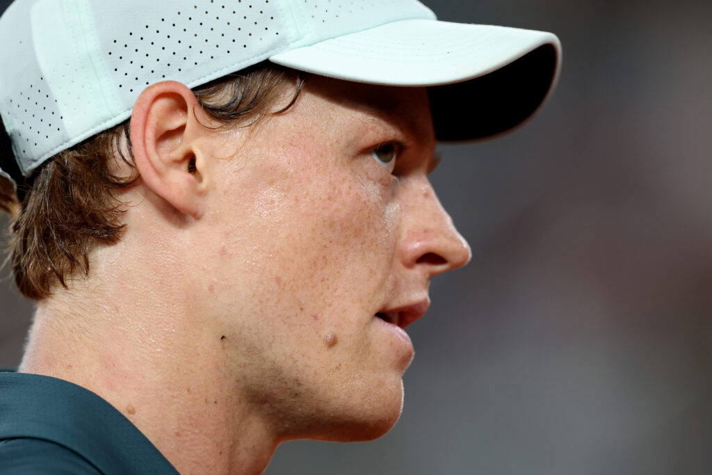 Jannik Sinner looks on during the 2026 Madrid Open quarter-finals.