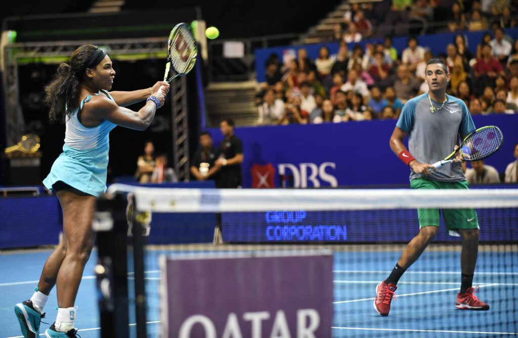 Nick Kyrgios and Serena Williams play together