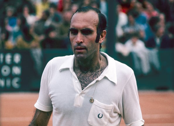 The Spanish tennis player Andres Gimeno, 1970, Madrid, Spain.