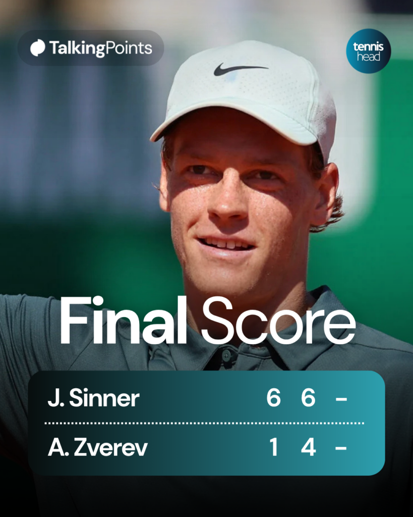 Jannik Sinner at the Monte-Carlo Masters