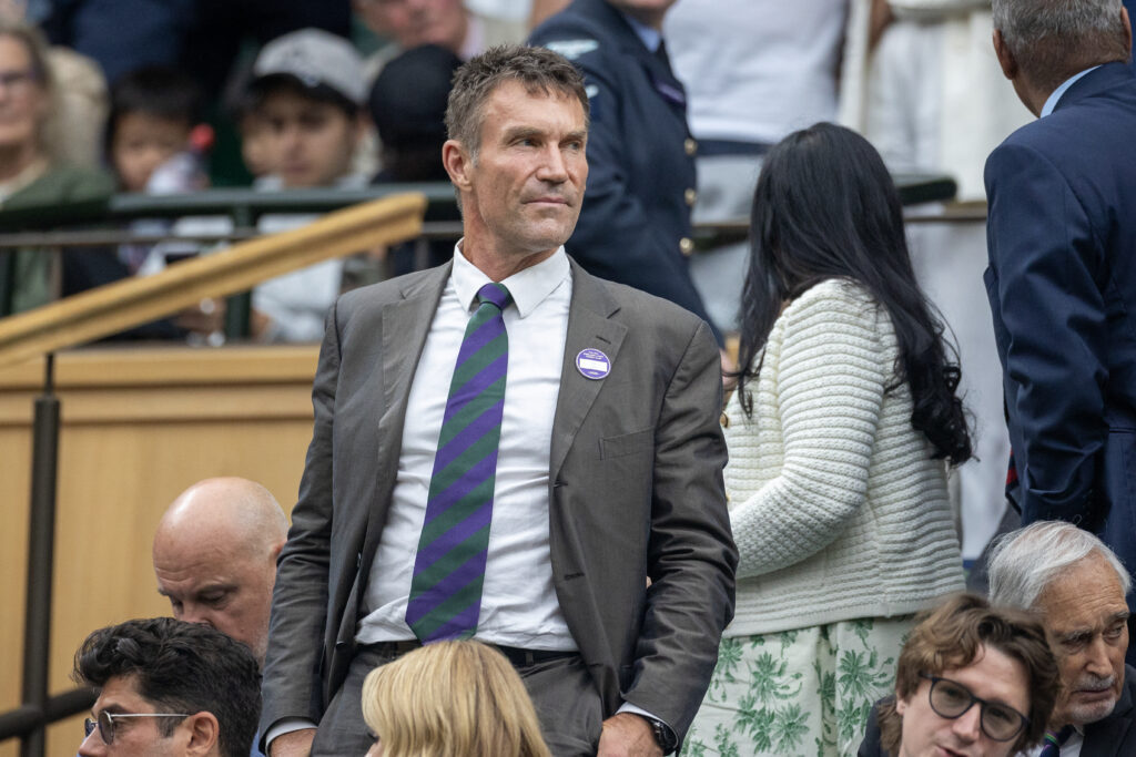 Pat Cash pictured at Wimbledon in 2023