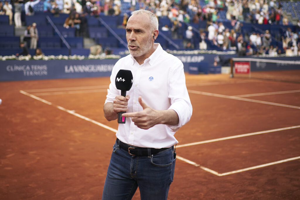 Alex Corretja pictured during the 2024 Barcelona Open.