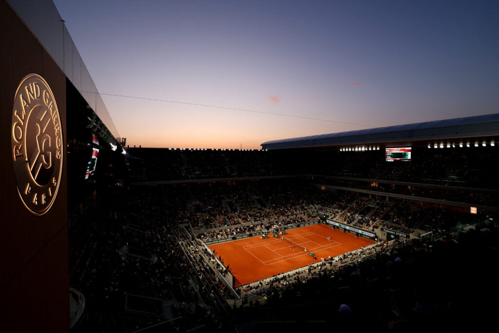 A general view of Court Philippe Chatrier in 2024