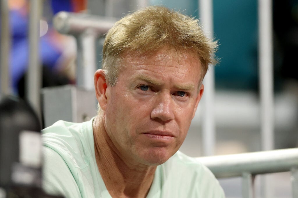Mark Petchey pictured at the 2025 Miami Open