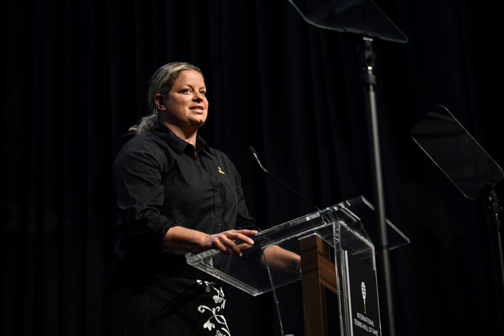 Kim Clijsters pictured during the 2025 Hall of Fame