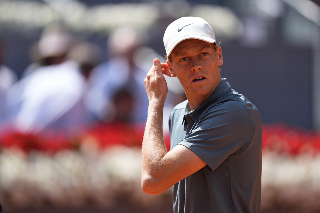 Jannik Sinner pictured at the 2026 Madrid Open