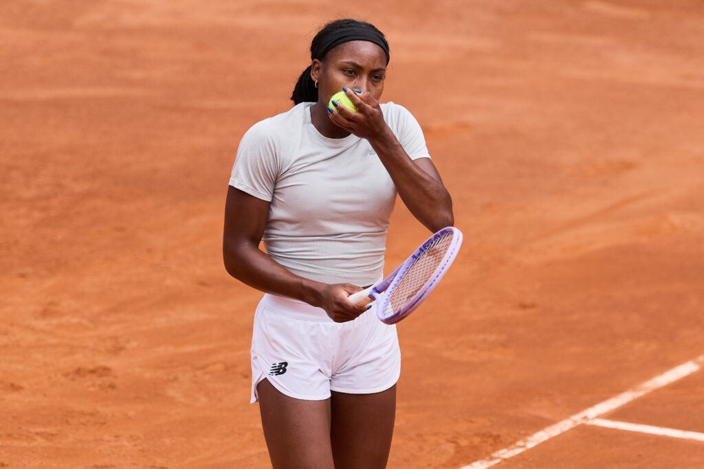 Coco Gauff pictured at the 2026 Italian Open