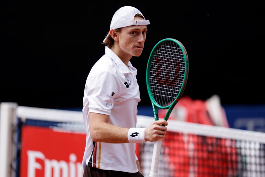 Ignacio Buse reacts during his match at the 2026 Hamburg Open.