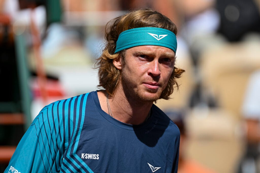 Andrey Rublev pictured during the 2026 French Open