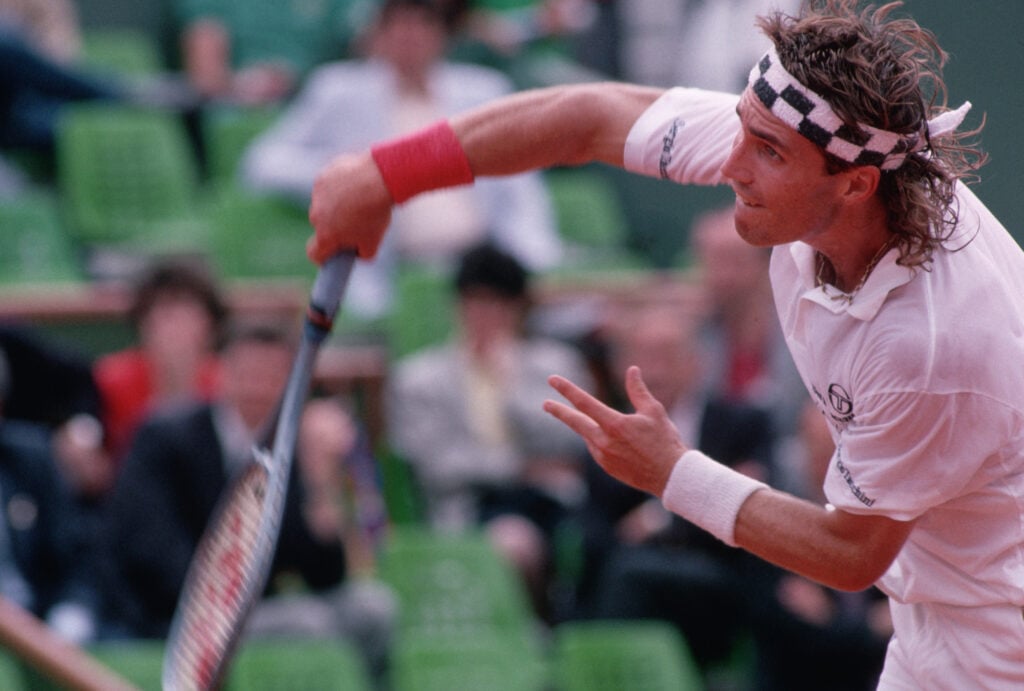 Pat Cash Serving at the 1988 French Open
