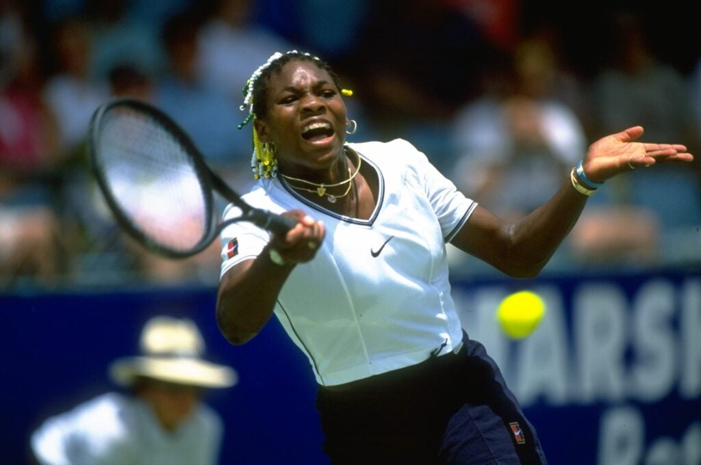 Serena Williams competing in Sydney in 1998.
