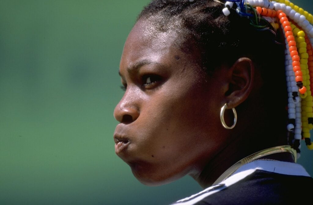 24 Mar 1998: Portrait of Serena Williams of the USA during the Lipton Championships in Key Biscayne, Florida, USA.