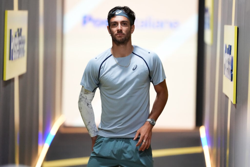 Lorenzo Musetti pictured at the 2026 Italian Open.