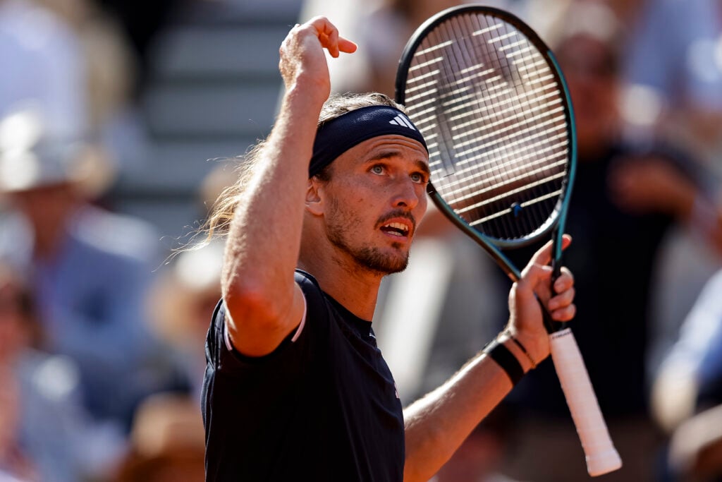 Alexander Zverev pictured during the 2026 French Open.