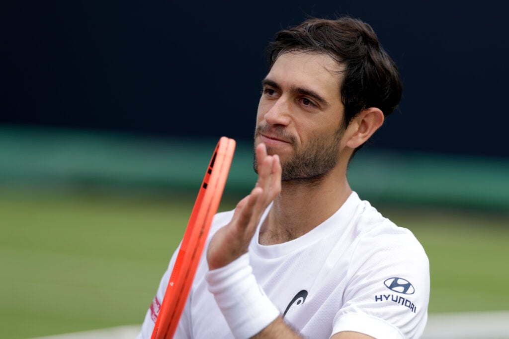 Nuno Borges celebrates at the 2026 Libema Open