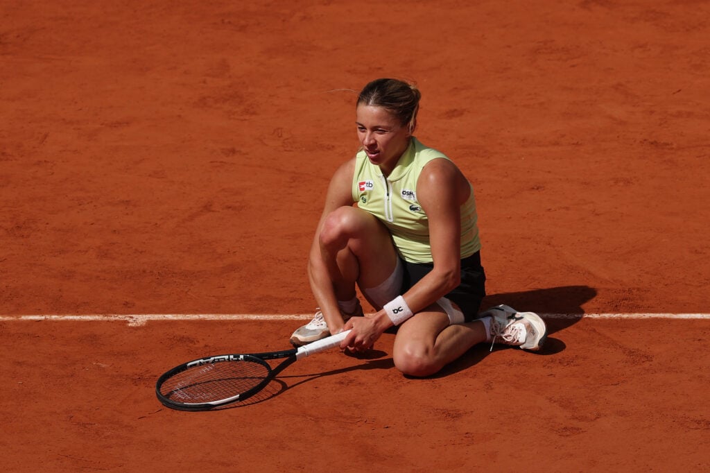 Maja Chwalinska pictured during the French Open final.