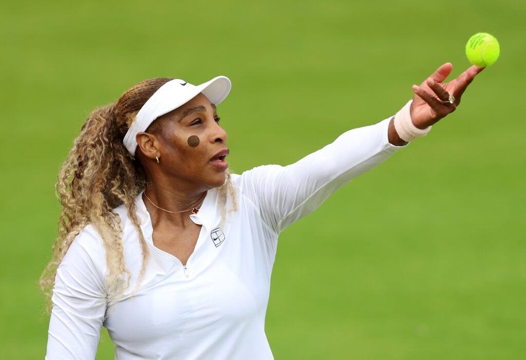 Serena Williams training ahead of the 2026 Queen's Club Championships.