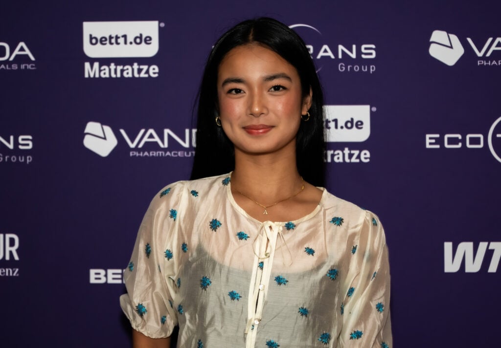 Alexandra Eala of the Philippines on the red carpet at the Players Party on Day One of the 2026 Berlin Tennis Open at LTTC Rot-Weiß e.V. on June 15, 2026 in Berlin, Germany