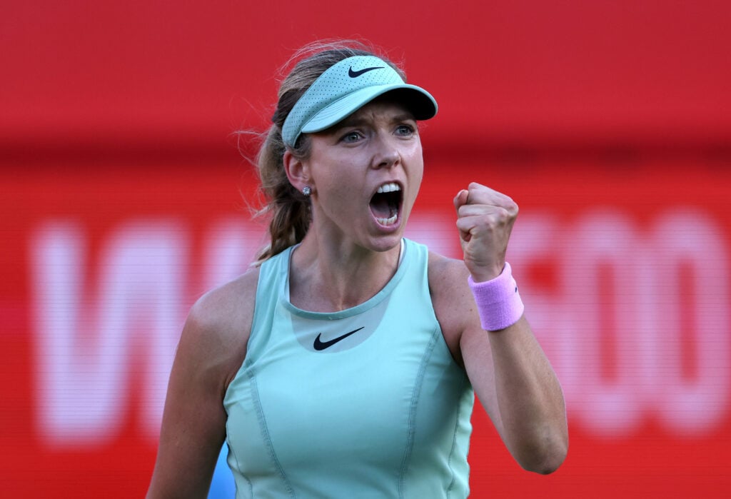 Katie Boulter celebrates at Queen's.