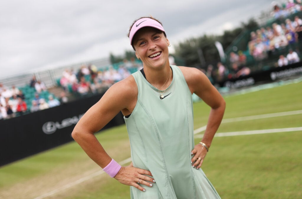 Tatjana Maria pictured at the 2026 Nottingham Open.