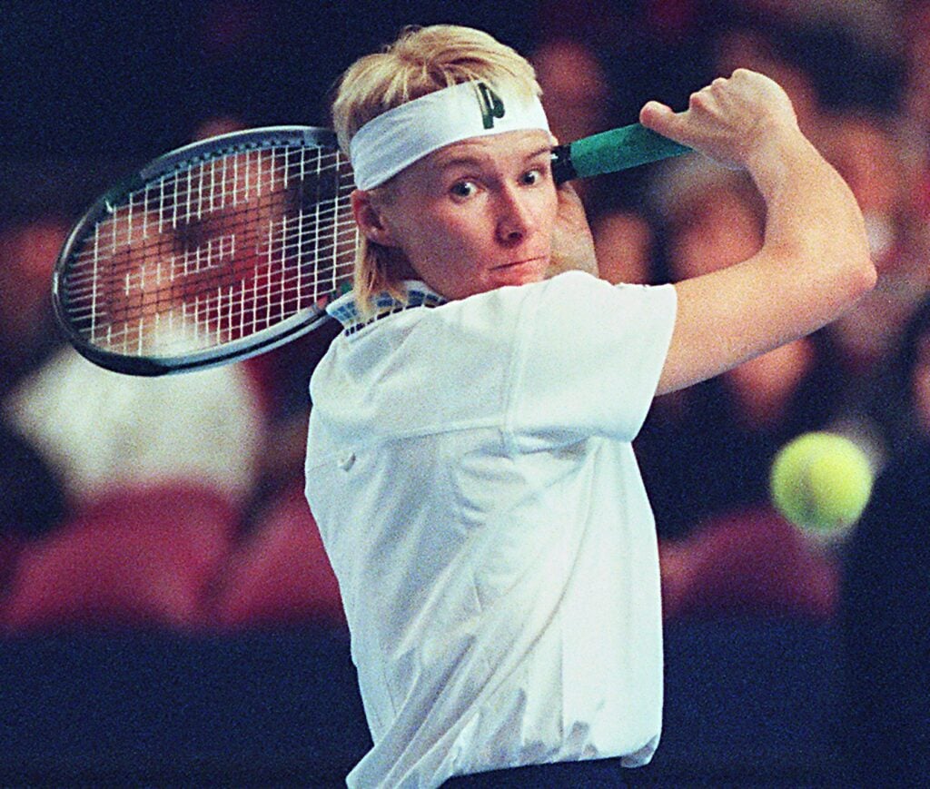 Second-seeded Jana Novotna of the Czech Republic h