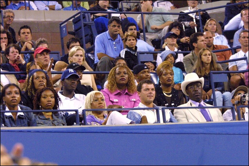 Serena Williams' players' box at the US Open.