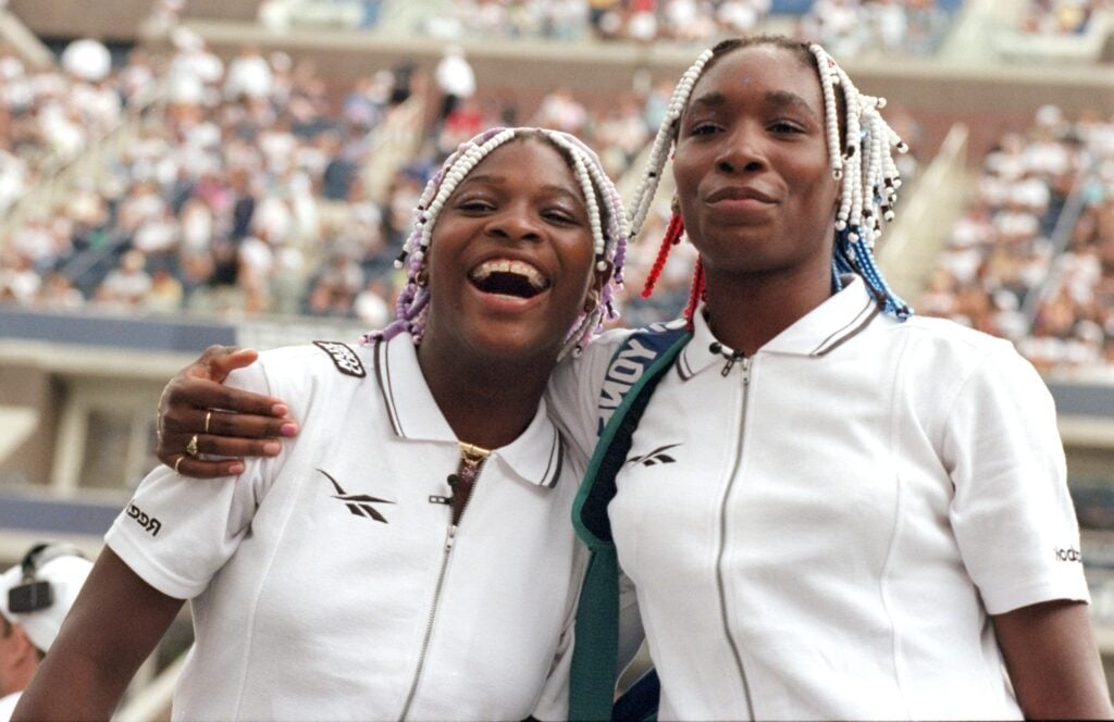 Tennis playing sisters Serena and Venus Williams are ready for action on first day of the U.S. Open at Arthur Ashe Stadium in Flushing Meadows, Queens.