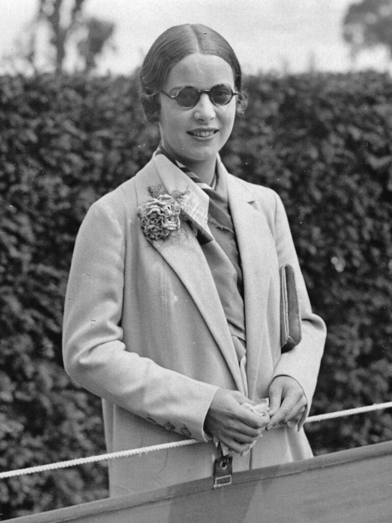 German tennis player Cilly Aussem. 25th June 1929. Photograph.
