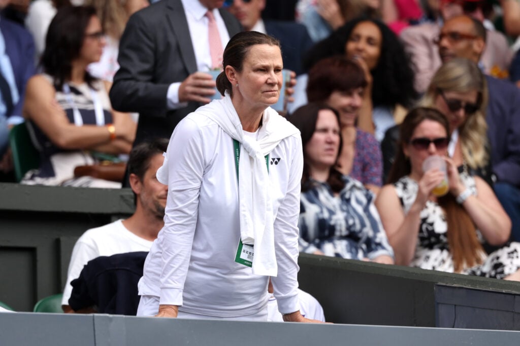 Pam Shriver pictured at Wimbledon in 2024.